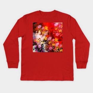 Abstract floral art Kids Long Sleeve T-Shirt
